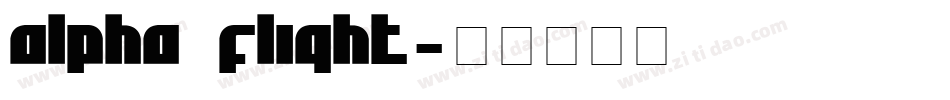 Alpha Flight字体转换